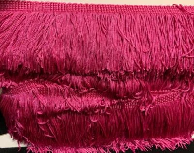 3" FUCHSIA CHAINETTE FRINGE TRIM 11 YARDS FLAPPER COSTUME - Image 1 of 2