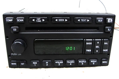 Ford OEM single CD MP3 AM/FM RADIO SAT Escape Ranger F250 F350 Econoline 99-08 - Image 1 of 4
