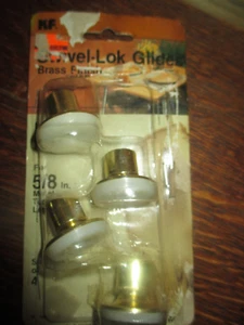 PAQUETE de 4 deslizadores vintage giratorios con acabado de latón para sillas - años 70 - Imagen 1 de 3