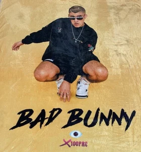 Bad Bunny Throw Blanket Soft Plush Warm Sofa Bed Fleece Blanket NEW Opened 60x50 - Picture 1 of 7