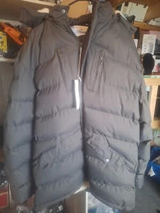 Rejork Men's Long Winter Coat - Hooded Heavy Fleece - Water-resistant - 2XL -NEW - Picture 1 of 3