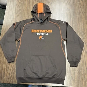 Cleveland Browns Reebok Team Apparel NFL Football Hooded Sweatshirt  W XL Hoodie - Picture 1 of 10