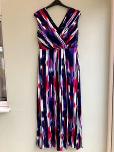 DRESS MAXI UK 16 BY STUDIO 8 (PHASE EIGHT) BRUSHSTROKE PURPLES ETC BNWT ORP £110 - Picture 1 of 5
