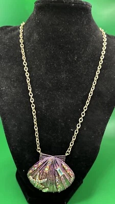 BETSEY JOHNSON SHELLfish  STARFISH NECKLACE AB Rhinestone Gold Tone - Image 1 of 4