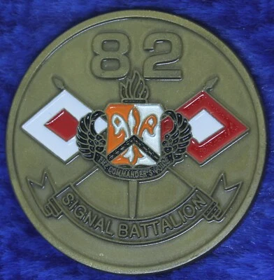 US Army 82nd Signal Battalion 82nd Airborne Division Challenge Coin PT-8 - Image 1 of 2