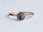 Vintage Alexandrite Ring,24k Gold Vermeil, Engagement Ring, Promise Ring