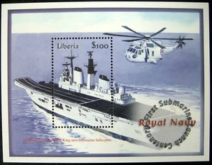 LIBERIA SUBMARINE STAMPS SS 2001 MNH 1ST SUB LAUNCH CENTENARY BATTLESHIP SHIPS - Picture 1 of 1