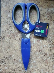 Farberware Colour Works Carbon Steel Scissor • Blue • Magnetic Sheath - Picture 1 of 2