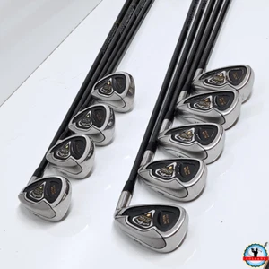 Turbo-Power Action Wide Sole Iron Set 3-PW SW Firm-Flex Graphite Aldila VX +3/4" - Picture 1 of 14
