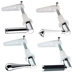 Toilet Flush Lever Types Handle Metal Chrome WC Cistern Universal Fit Plated - Picture 1 of 7