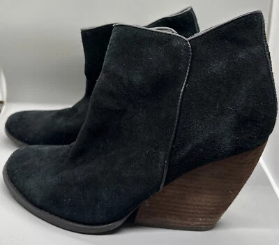 Botines de cuero de gamuza negros Whitby muy volátiles para mujer talla 8 Foto 1 de 4