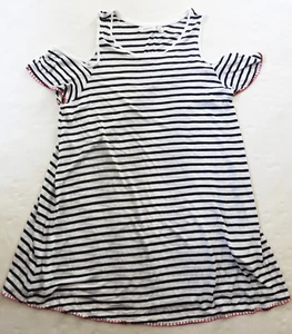 Ladies White with Navy Stripes Sumer Dress by WOMANSECRET size EUR M - Picture 1 of 6