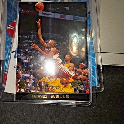 1998 PRESS PASS GOLD FOIL #15 BONZI WELLS RC- BALL STATE/DETROIT PISTONS - Image 1 of 2