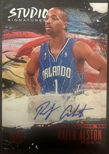 2018-19 Panini Court Kings Studio Signatures Ruby 84/99 Rafer Alston RAL automático - Imagen 1 de 2