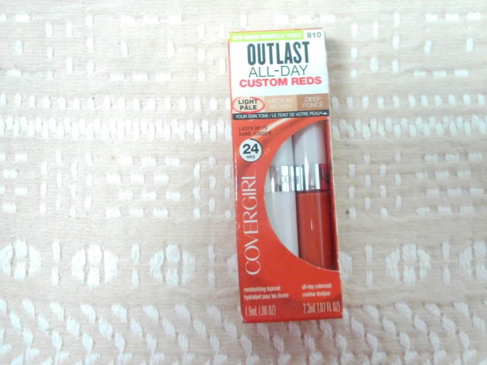 2x COVERGIRL Outlast All-day Custom Reds 24 HRS Lipstick 810 Orange U