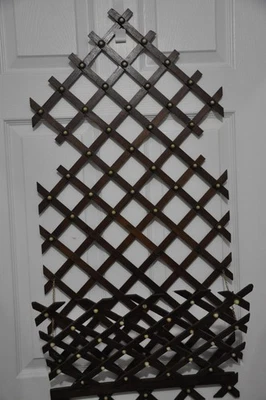 Botões de porcelana Adirondack Tramp Art revista de parede rack de madeira 37” x 17 1/2” - Imagem 1 de 4