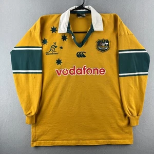 Australia Rugby Union Jersey Mens 2XL Canterbury Vodafone Wallabies Shirt Cotton - Picture 1 of 24