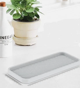 Silikon Ablage Küche Bad Flur Organizer Spüle Waschbecken grau 9x23 cm - NEU - Bild 1 von 6