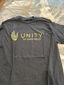 Hard Rock Unity by Hard Rock Black Cotton SS T-shirt M c3 - Picture 1 of 3