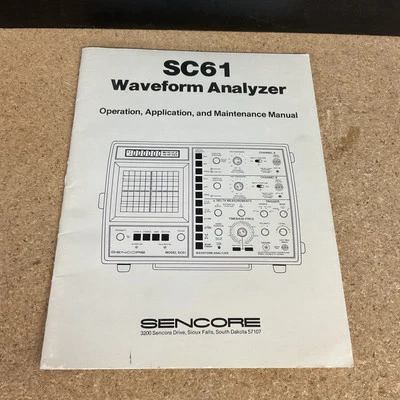 Sencore SC61 Waveform Analyzer Operation, Application & Maintenance Manual OEM - Image 1 of 2
