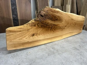 Live Edge Figured Oak Wood Slab/ Rustic Oak /Kiln Dried/ Ash Wood Coffee Table - Picture 1 of 24