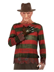 Official Nightmare On Elm Street Freddy Krueger Printed Top, Claw Glove & Hat - Picture 1 of 3
