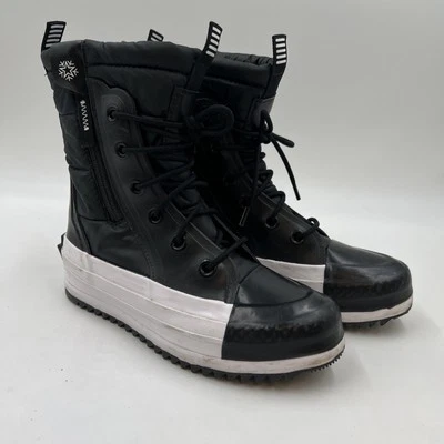 Converse Chuck Taylor All Star MC Boots Womens Size 5 Black White Shearling - Image 1 of 4