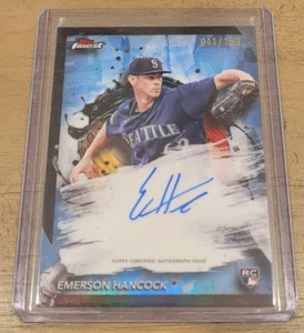 Emerson Hancock 2024 Topps Finest Baseball Blue Refractor Rookie Auto SP/150 RC - Bild 1 von 2
