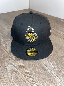 New Era MILB Salt Lake Bees Home Bumble Black 5950 Fitted Hat Size 7 1/2 - Picture 1 of 6