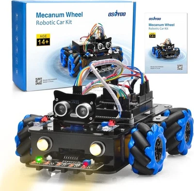 Mecanum Wheels Robot Car Kit for Arduino Mega2560 Raspberry Pi STEM Remote Co... - Image 1 of 4
