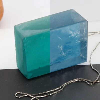 Rough Seafoam Green To Topaz Color Change Nano Crystal Alexandrite Imitation - Image 1 of 4