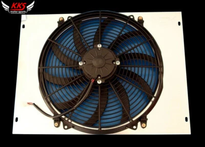 CUBIERTA DEL RADIADOR KKS CON VENTILADOR DE 16" AJUSTE 1970-72 Dodge Dart Plymouth con motor V8 Foto 1 de 4