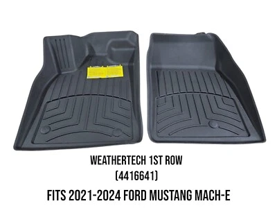 WeatherTech FloorLiner HP para Ford Mustang Mach-E 2021-2024 - 1ª fila, negro Foto 1 de 4