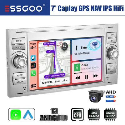 Für Ford Focus Transit MK7 Android 13 32G Carplay Autoradio GPS NAVI Kam - Bild 1 von 4