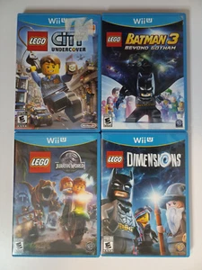 Lego Nintendo Wii U Games (4): City Undercover-Batman 3-Jurassic Park-Dimensions - Picture 1 of 4