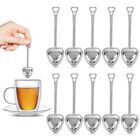 10 pièces passoires à thé pour cuillère à thé en vrac - filtre à thé pour cœur plus raide fin...