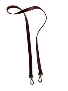 CORREA BANDOLERA de cuero borgoña vintage, herrajes plateados, nueva sin etiquetas - Imagen 1 de 3