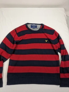 American Eagle Outfitters Vintage Y2K Wool Blend Sweater XXL Red Blue Stripes - Picture 1 of 9