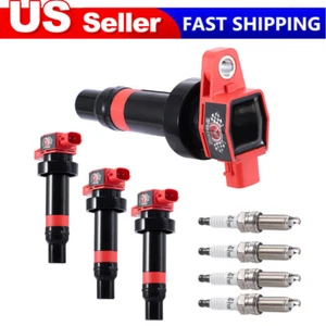 SPARKWHIZ UF636 4X Ignition Coils + 4X Spark Plug For 2020-2021 KIA RIO 1.6L US - Picture 1 of 18