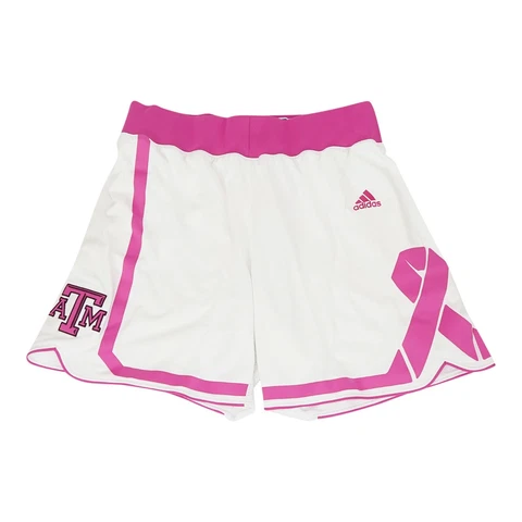 Texas A&M Aggies NCAA Adidas Women's Breast Cancer Awareness  White Team Shorts Cover