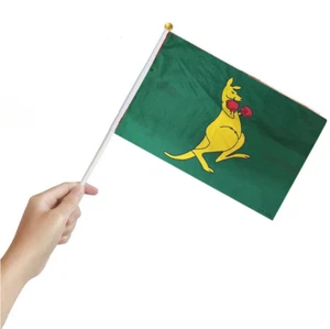 8PCS Small 21X14cm Kangaroo Boxing Flag Australia Both Sides Outdoor On Stick - Picture 1 of 1