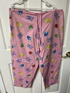 M&M Pajama Lounging Pants XL Pink Cotton Vintage - Picture 1 of 10
