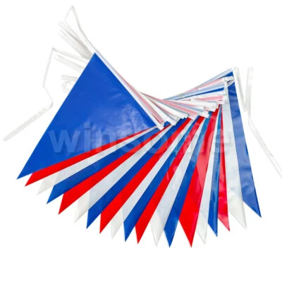 Giant Buntings Banner Colorful Flags Double Sided Pennant PVC Decorations Garden - Image 1 of 4