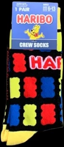 Haribo Crew Socks Adult Shoe Size 6-13 NWT - Picture 1 of 2