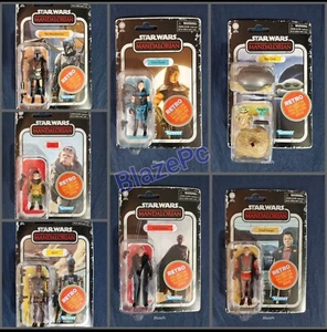 Star Wars Colección Retro The Mandalorian Wave 1 Juego de 7 2021 Greef Cara Child - Imagen 1 de 8