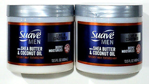 Lot of 2 - Suave Men Leave-In Conditioner With Shea Butter & Coconut Oil 13.5 Oz