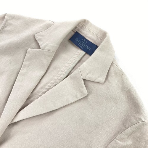 Valentino Jeans Giacca Blazer Donna Cotone 2 Bottoni Beige • 2XS