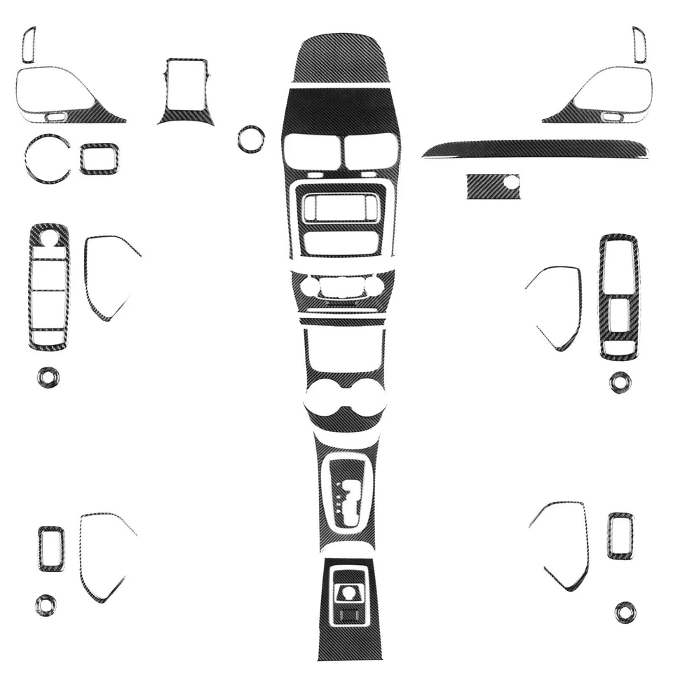 Kits de 40 piezas de cubierta interior completa de fibra de carbono real para Dodge Journey 2011-20 Foto 1 de 4