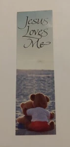 Vintage JESUS LOVES ME Bear John 3:16 Bookmark - Picture 1 of 4