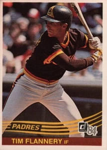 1984 Donruss Baseball #202 - Tim Flannery - San Diego Padres 84-181 - Picture 1 of 2